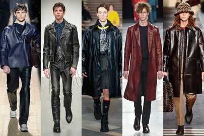 2. Layer-up in leather (and lots of it)