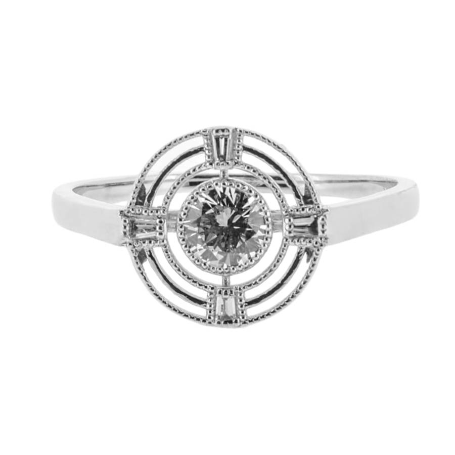 Fine Rings 18 Ct White Gold Solitaire Diamond Ring To Adopt Advanced Technology