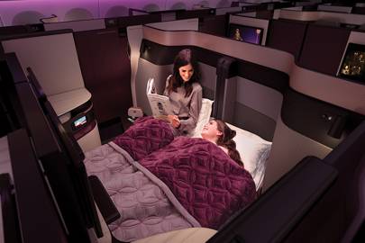 Qatar launches double beds in business